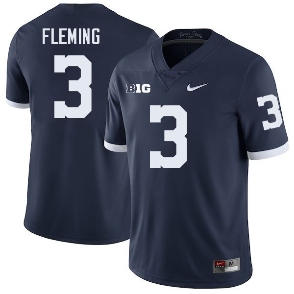 Julian Fleming Penn State Jersey,PSU Nittany Lions #3 Julian Fleming Football Uniforms-Retro